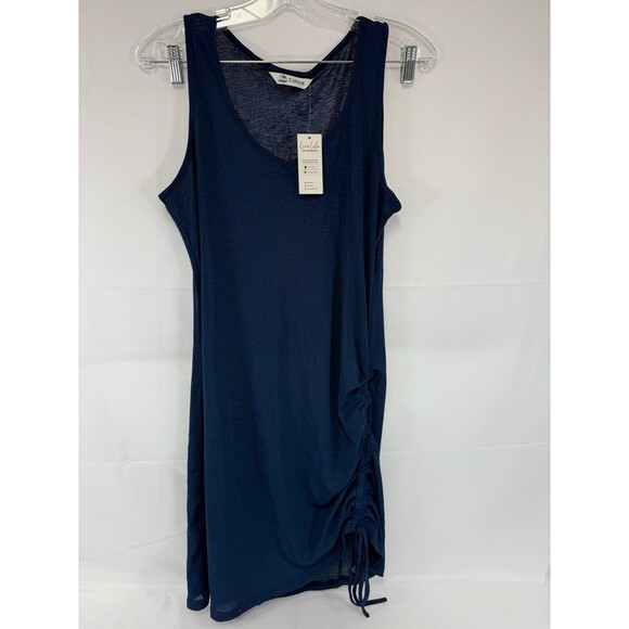 Cupshe Swim Dess Cover Up Navy Sleeveless NWT - Picture 1 of 3